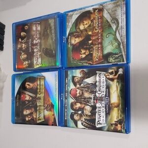 4 PIRATES OF THE CARIBBEAN DVD MOVIES